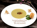 Curried Cauliflower Soup with Seared Scallops – and a Flooded Seine