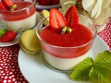 Strawberry Panna Cotta with Pistachio