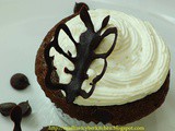 Chocolate cup cake with butterfly topper