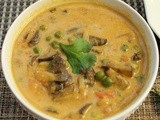 Mushroom Kadhi | Mushroom in Yogurt chickpeas Gravy