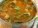 Okra Samabr | Bendakaya Sambar | Ladies Finger Sambar : South Indian Sambar Recipes