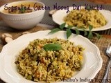 Sprouted Green Moong dal Khichdi | Sprouted Dal Recipes