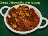 Chinese Cabbage fry with Sausage | Chicken Sausage recipe | Indo-Chinese style