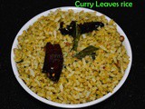 Curry leaves rice recipe / How to make Karuvepillai Sadam