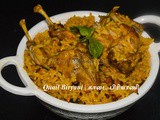 Kaadai Biryani Recipe | How to make Quail Briyani in pressure cooker