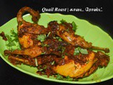 Kaadai Roast Recipe + video| How to make Quail Roast – Side dish | Madraasi