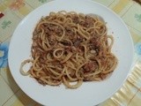 Pasta al pomodoro e sardine