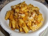 Pasta:casarecce con zucca e salsiccia