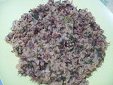 Risotto ai ciuffi di calamari, erbette e bietole novelle a coste