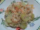 Risotto con zucchine e gamberi