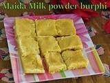 5 ingredients sweet burphi/Milk powder maida burphi/ Easy indian festival sweets/ Easy diwali sweets/ How to make maida fudge/Step by step pictures