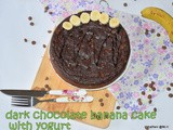 Banana dark chocolate cake with yoghurt | chocolate banana cake recipe | banana chocolate cake with oil