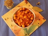 Chick peas masala/chana masala/chole masala/How to make garbanzo beans spicy masala gravy/Indian vegetarian gravy dishes for rotis/step by step pictures