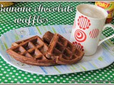 Chocolate banana waffles | chocolate banana bread waffles | Wheat flour chocolate banana waffles | Delicious Banana chocolate waffles for breakfast | cocoa banana waffles | banana waffles with buttermilk