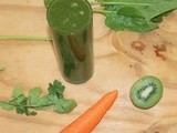 Cilantro spinach carrot kiwi juice/diet juices/juice recipes for diabetes/world diabetes day/ diabetes recipes
