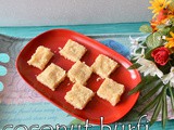 Coconut burfi recipe | how to make coconut barfi | coconut burfi with sugar | coconut sweets | indian sweets