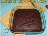 Double chocolate banana cake/Wheat flour banana egg less butter less cake/step by step pictures