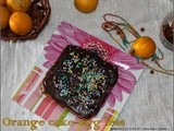 Egg free butter free orange cake with fresh orange juice and condensed milk/step by step pictures/Egg less orange cake with chocolate frosting/