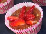 Egg free  butter free wheat flour strawberry cup cakes/egg less straw berry cup cakes/egg less baking/easy cup cakes for kids