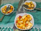 Ginger Mixed Fruit Salad With Lemon And Honey | Quick And Easy Mixed Fruit Salad With Ginger Powder | Lemon Honey Flavored Fruit Salad