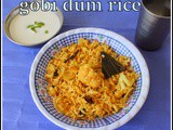 Gobi dum Pulao/falta step wise pics