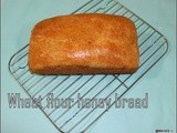 Healthy wheat flour honey bread with yeast/ wheat flour honey sandwich bread/home made break fast bread with yeast/step wise pictures