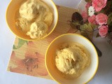 Homemade mango yoghurt ice cream | mango yogurt ice cream recipe | eggless mango icecream | how to make mango ice cream