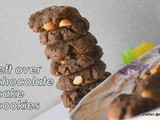 Leftover chocolate cake cookies | cookies with left over chocolate cake | triple chocolate cookies | left over chocolate cake recipes