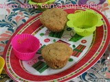 Micro wave egg less carrot cup cakes using silicon moulds/ 2 minutes microwave carrot cake/easy microwave cakes under 3 minutes/lucky draw gift from food maaza