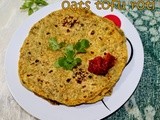 Oats tofu cilantro leaves wheat flour paratha/easy indian flat bread recipes/tofu coriander leaves oats roti/step by step pictures