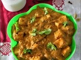 Paneer butter masala/Ricotta cheese in buttery gravy/Paneer Makhani gravy for rotis/Vegetarian side dishes for rotis and parathas/step by step pitcures