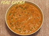 Peas gravy/peas kurma/coconut peas gravy/peas cooked in coconut khus khus paste/indian veg gravies for rice n rotis/molho picante as ervilhas