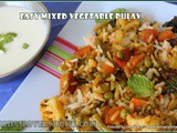 Quick and Easy Mixed Vegetable Dum Biriyani | Simple South Indian Veg Biryani With Step Wise Pictures | Easy One Pot Meals
