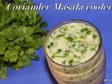 Spiced cilantro leaves butter milk/cilantro leaves Chaas/Kothimeera majjiga/Indian spiced coriander leaves butter milk with honey/Coriander leaves health benefits