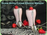 Strawberry cream cheese mousse/ Strawberry mousse with 4 ingredients/ Easy no bake strawberry mousse/Step by step pictures/ quick and easy strawberry recipes/cream cheese recipes