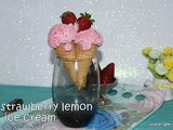 Strawberry lemon ice cream recipe | homemade strawberry lemon ice cream | strawberry desserts | homemade strawberry ice cream