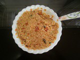 Tomato pulihora/left over rice recipes