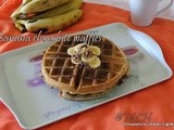 Wheat flour Banana chocolate waffles | wheat flour waffles | Break fast recipes | easy waffles recipes without butter | How to make chocolate banana waffles | Step by step pictures