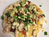California Chicken Flatbread with Chipotle Ranch Sauce