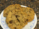 Giant, Chewy, Brown Butter Toffee Chocolate Chip Cookies