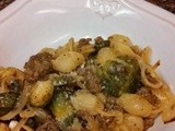 Hot Italian Sausage and Brussels Sprouts 'Assemble'