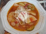 Spicy Zucchini, Pepper and Potato Soup