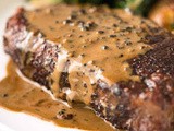 Steak with Creamy Peppercorn Sauce