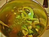 Soup For a Summer Evening: Grilled Broccoli and Cauliflower Soup