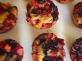 Oatmeal berry muffins and tiny pancakes for toddlers