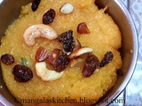 My 200th Post Delicious Aval Kesari - Poha Kesari - My Mom's Recipe