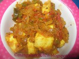 Paneer Onion Tomato Curry - Tawa Paneer Onion Tomato thokku - Tamilnadu Style Easy Paneer Recipe