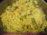 Tamilnadu Special Vegetable Brinji Recipe - Coconut Milk Vegetable biryani - Thengai Pal Brinji sadam