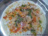 Vegetable Uthappam | Mixed Vegetable Uttapa | South Indian Vegetable Thick Dosa