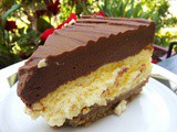 Cheesecake με mousse σοκολάτας και Cream Crackers